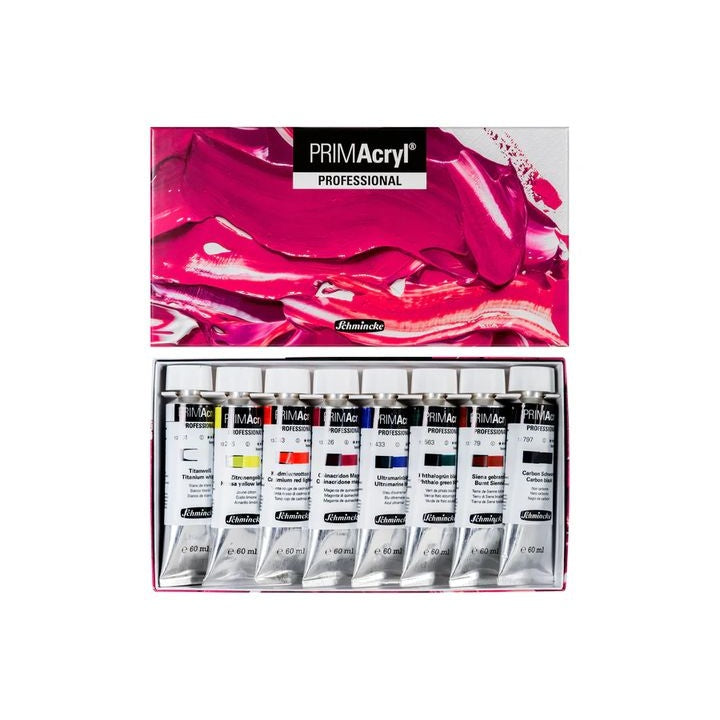 Schmincke PRIMAcryl Professional akrilne barve 8 x 60 ml – pogled 3