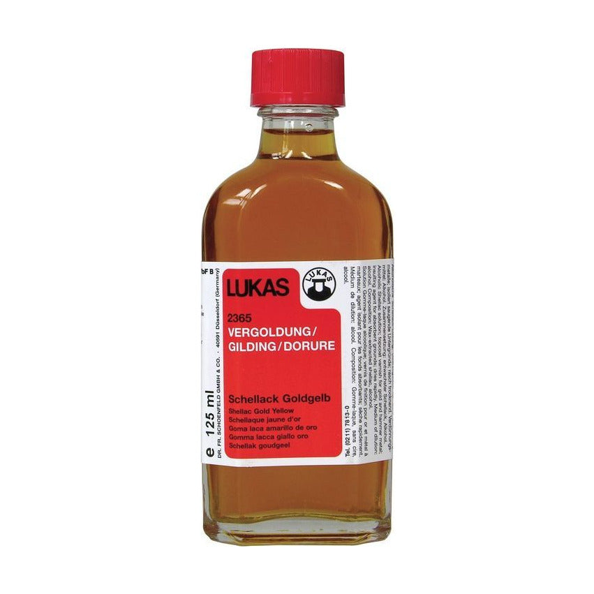Šelakov lak LUKAS Shellac Solution zlato rumen 125 ml