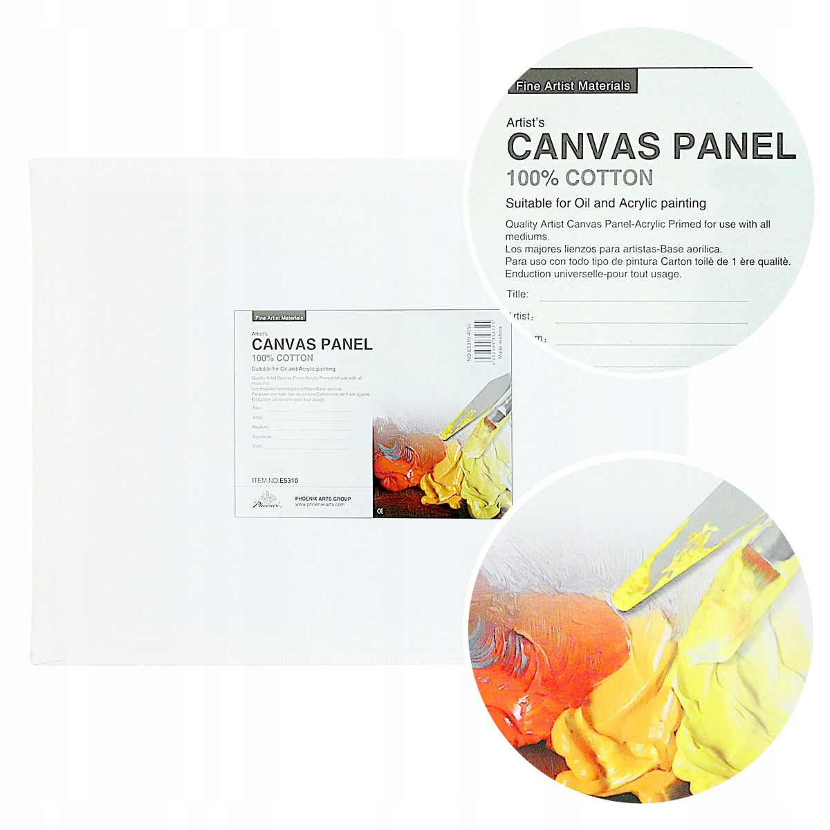 Šepsirano platno na kartonu Phoenix 50 x 60 cm – 5 kos