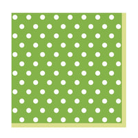 Servieta za decoupage - Zelena s pikami - 1 kom