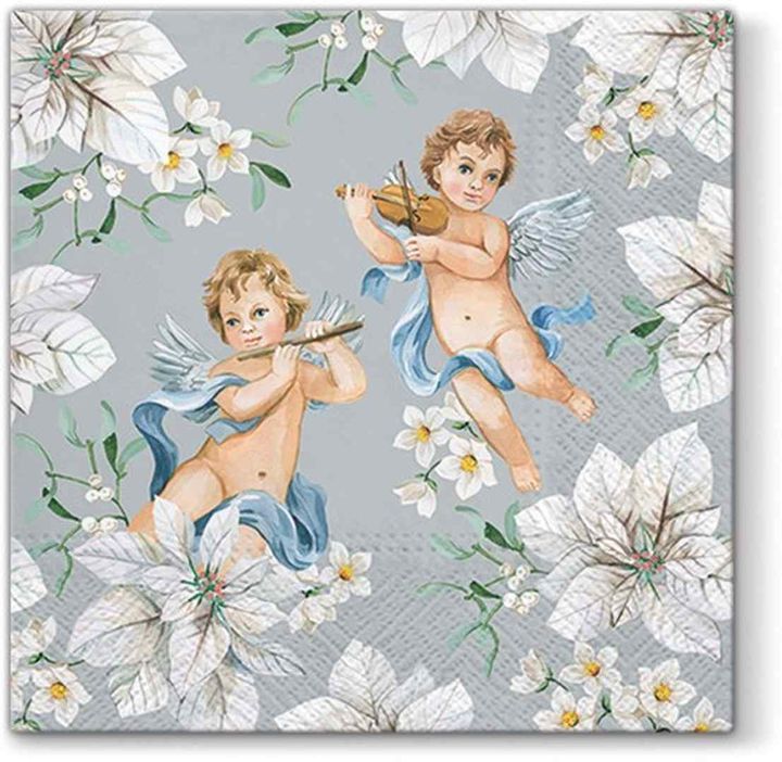 Serviete za decoupage Angels in Flowers - 1 kos