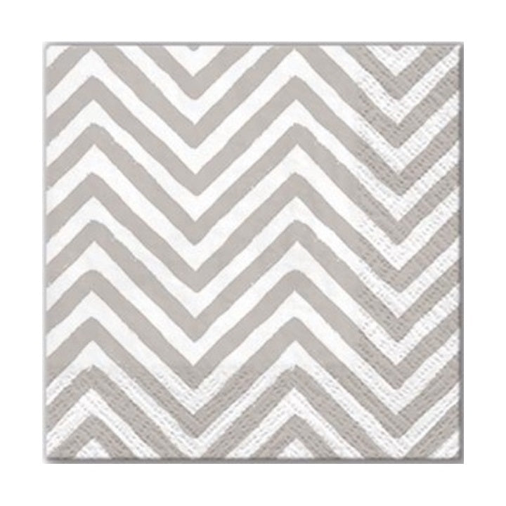 Serviete za decoupage - Big Chevron Gray - 1 kom