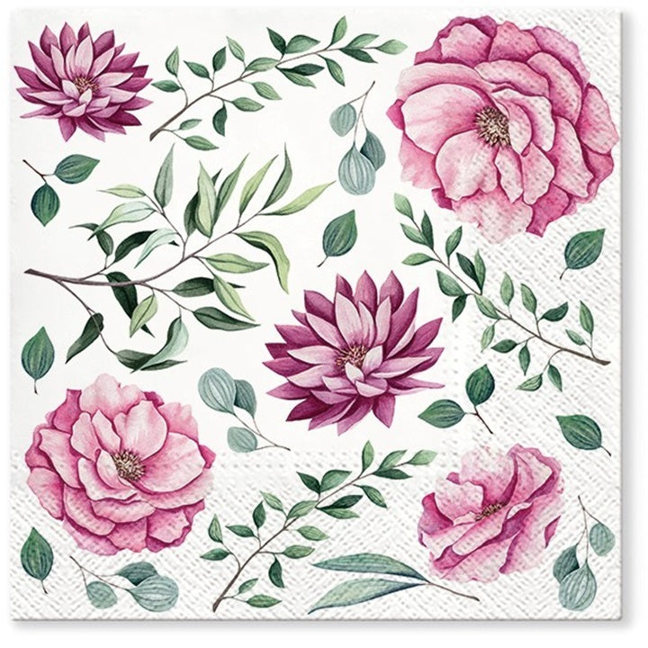 Serviete za decoupage Blooming Dhalia - 1 kos