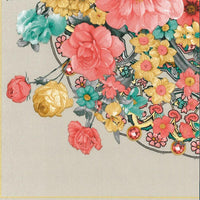 Serviete za decoupage Bunch of Flowers Warm Grey - 1 kos