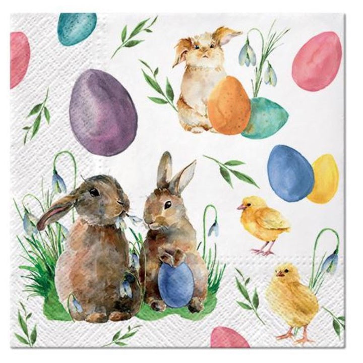 Serviete za decoupage Bunnies with Chicken - 1 kos