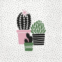 Serviete za decoupage Cactus on Dots rose - 1 kos