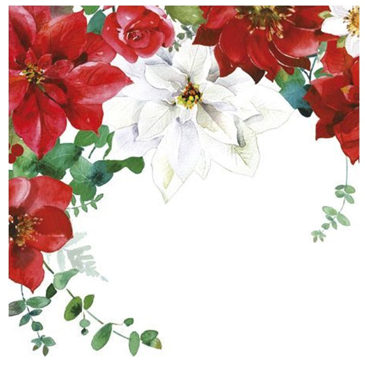 Serviete za decoupage Christmas Flowers - 1 kos