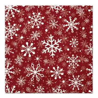 Serviete za decoupage Christmas Snowflakes - rdeče - 1 kos