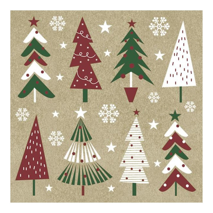 Serviete za decoupage Christmas Trees - 1 kos
