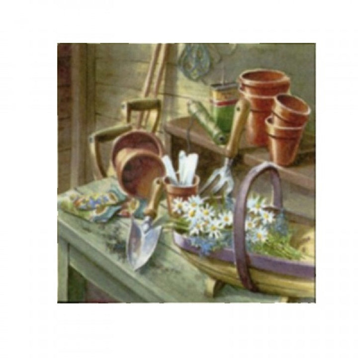 Serviete za decoupage Daisies in Garden Shed - 1 kos