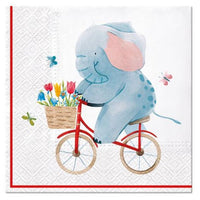 Serviete za decoupage Elephant on Bike - 1 kos