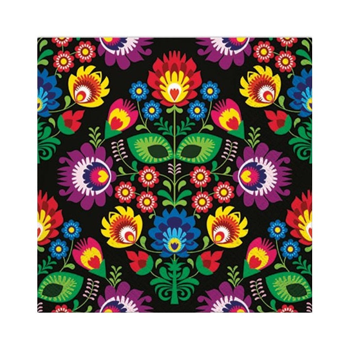 Serviete za decoupage - Folky Style Black - 1 kom