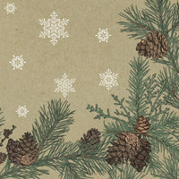 Serviete za decoupage Graphic Pines and Twigs Frame on Kraft - 1 kos