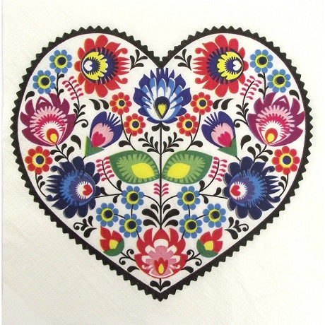 Serviete za decoupage - Heart - 1 kom