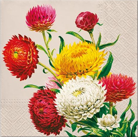 Serviete za DECOUPAGE - Krizanteme - 1kom