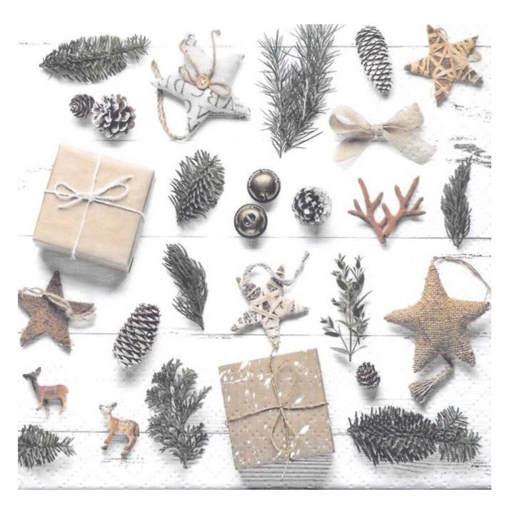 Serviete za decoupage Natural Christmas - 1 kos