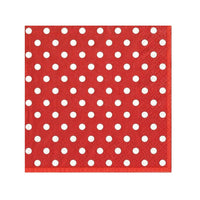 Serviete za decoupage - Rdeča s pikami - 1 kom