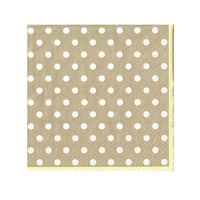 Serviete za decoupage - Rjava s pikami - 1 kom
