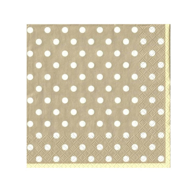Serviete za decoupage - Rjava s pikami - 1 kom