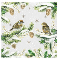 Serviete za decoupage Sparrows in Snow - 1 kos