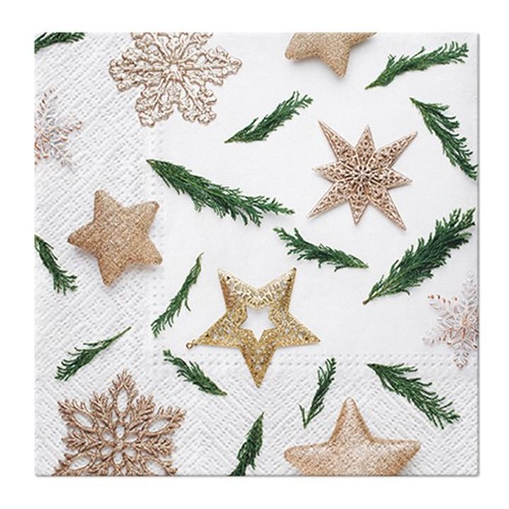 Serviete za decoupage Star decorations - 1 kos