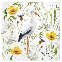 Serviete za decoupage Stork in Grassland - 1 kom