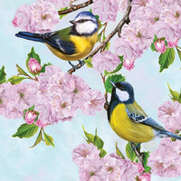 Serviete za decoupage Tits on Cherry Blossom Twig - 1 kos