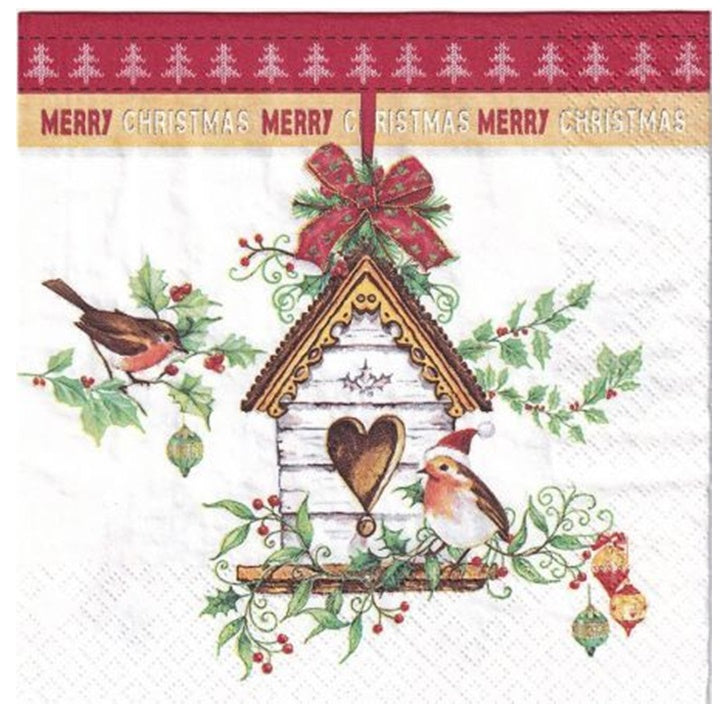 Serviete za decoupage Xmas Bird House - 1 kos