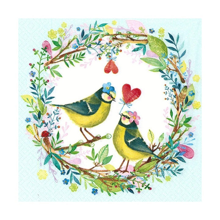 Serviete za decoupage - Zaljubljene ptičice - 1 kom