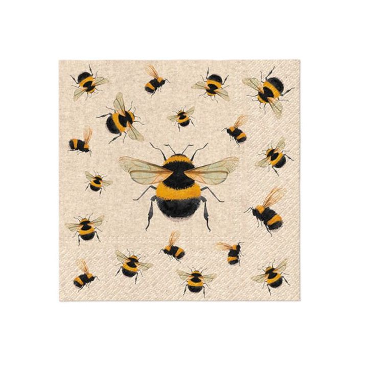 Serviete za dekupažo - Dancing Bees  - 1 kos