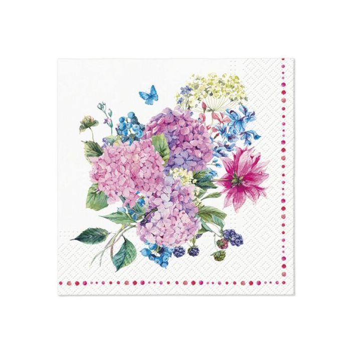 Serviete za dekupažo - Hydrangea Bouquet  - 1 kos