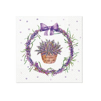 Serviete za dekupažo - Lavender Basket  - 1 kos