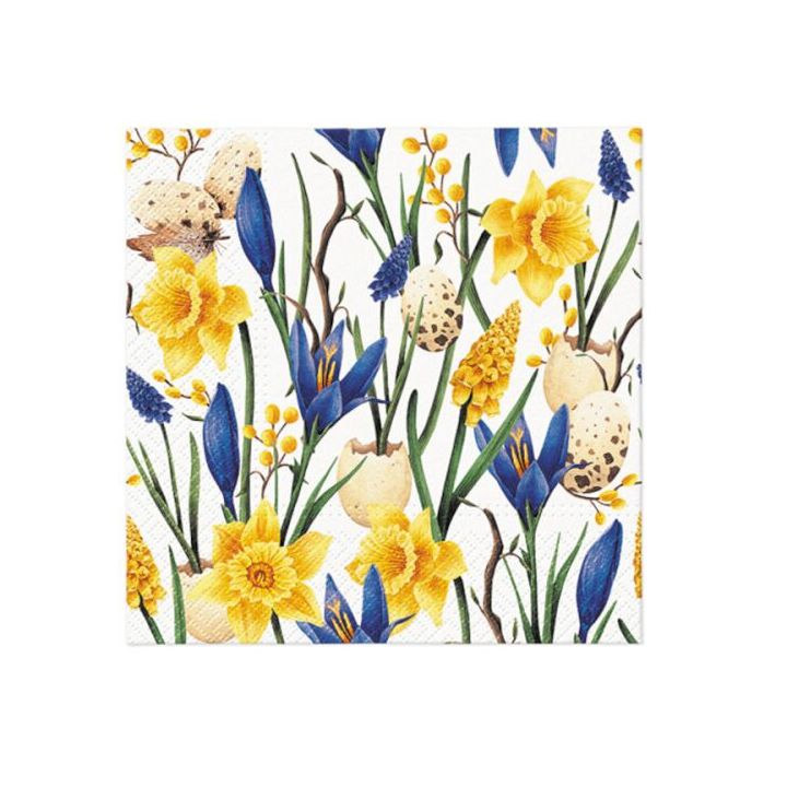 Serviete za dekupažo - Muscari with Daffodils  - 1 kos