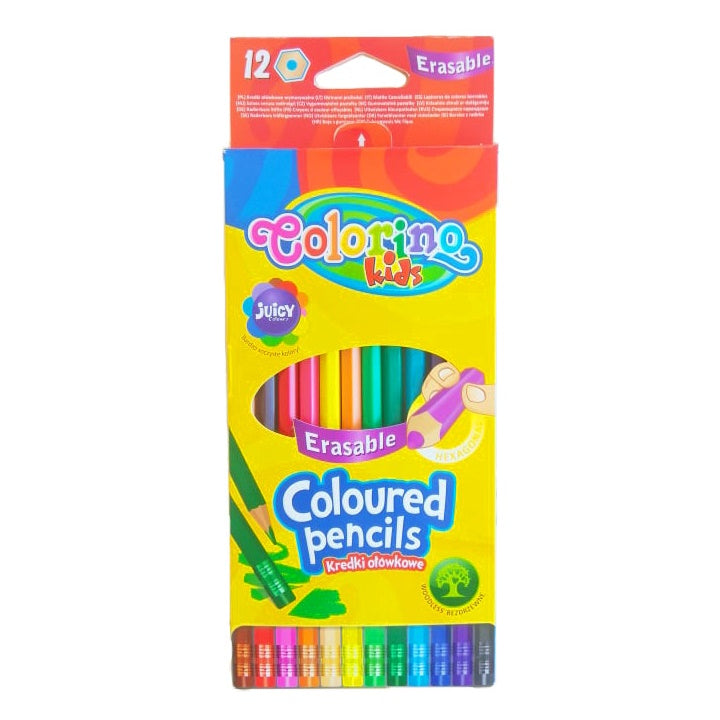 Šestkotni svinčniki Colorino z radirko