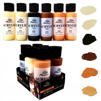 Set 6 akrilnih barv Phoenix – kožni odtenki, 6 x 59 ml