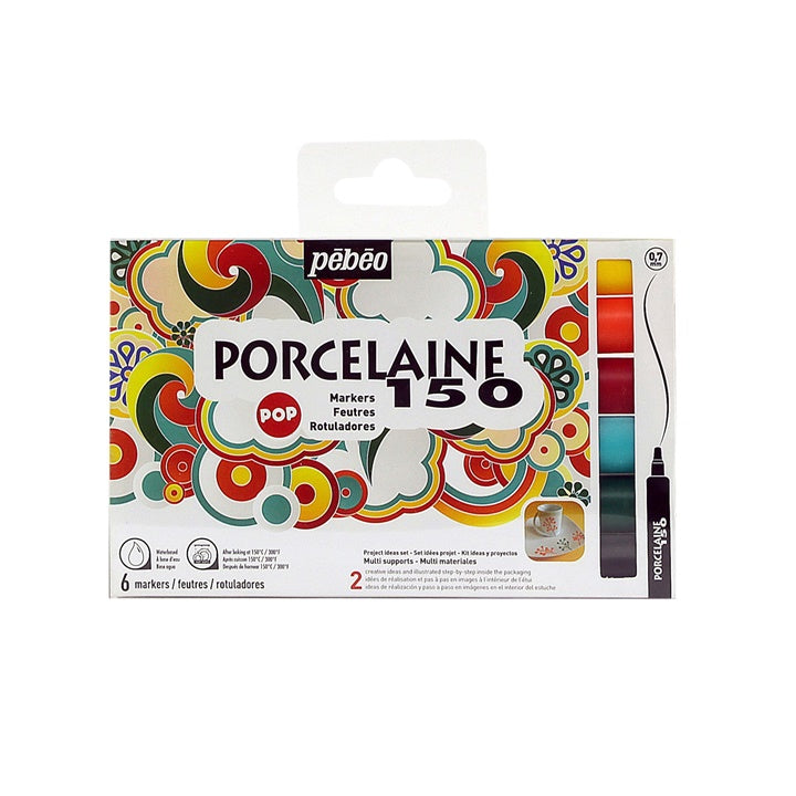 Set 6 markerjev za porcelan porcelaine 150 - POP