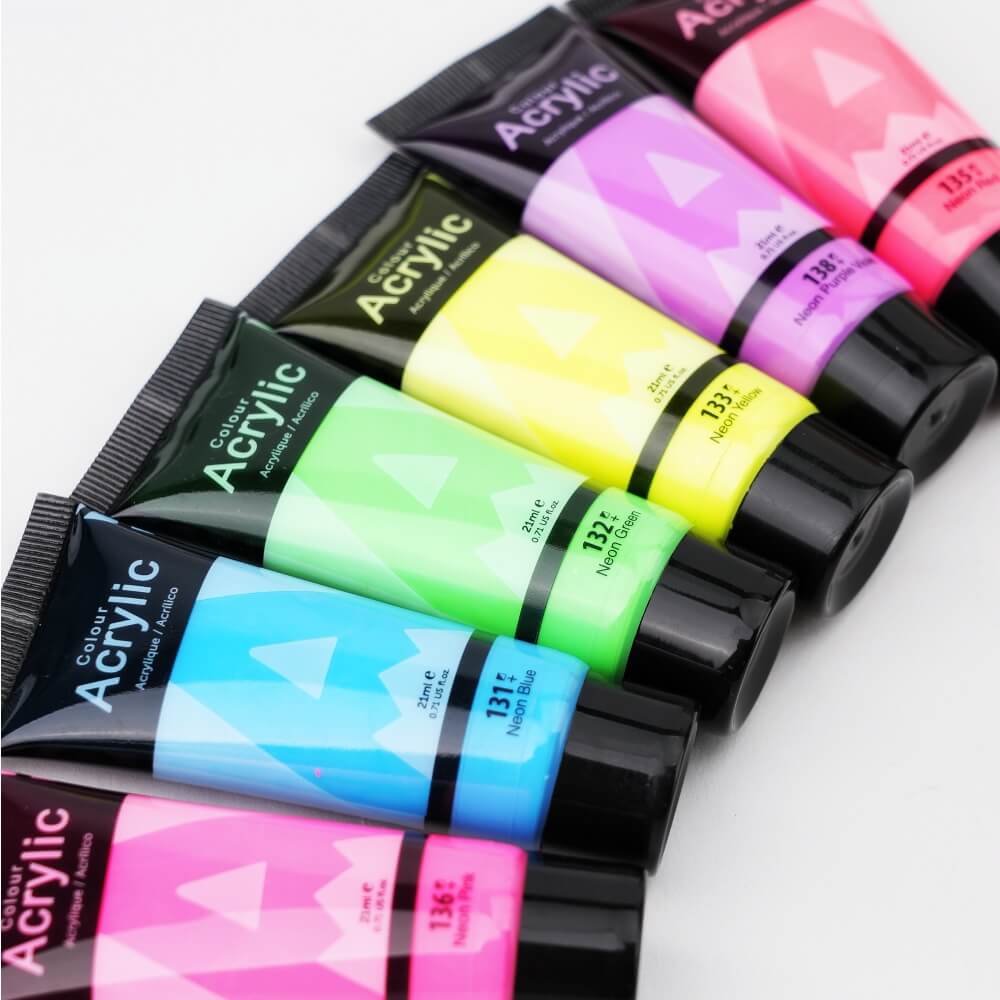 Set 8 neonskih akrilnih barv Phoenix 8 x 21 ml