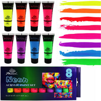 Set 8 neonskih akrilnih barv Phoenix 8 x 21 ml