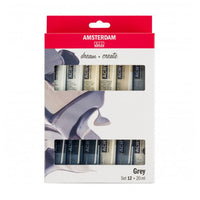Set akrilnih barv AMSTERDAM dream and create Grey 12 x 20 ml