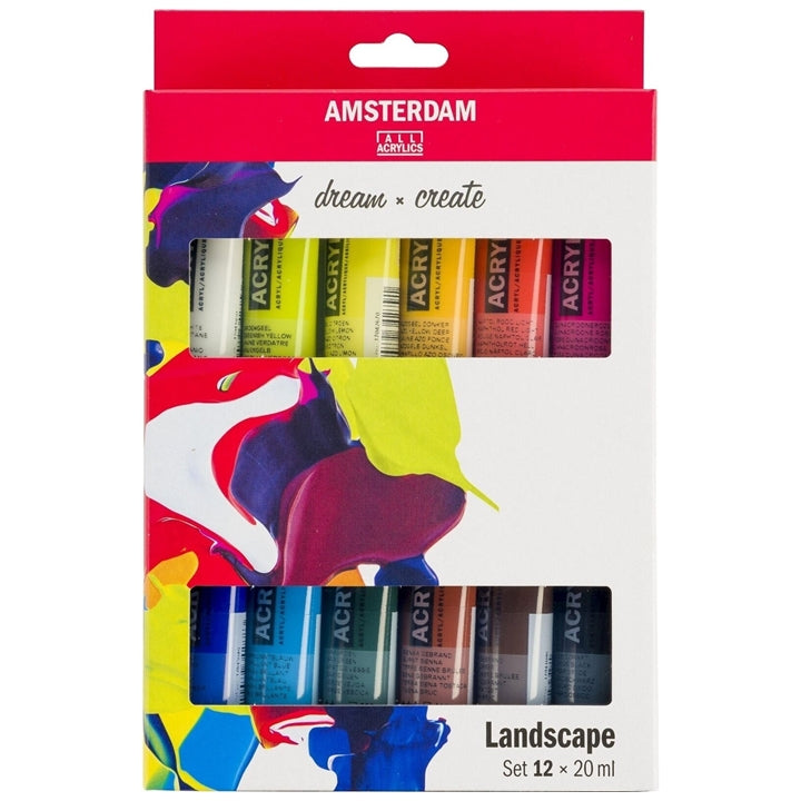 Set akrilnih barv AMSTERDAM dream and create Landscape 12 x 20 ml
