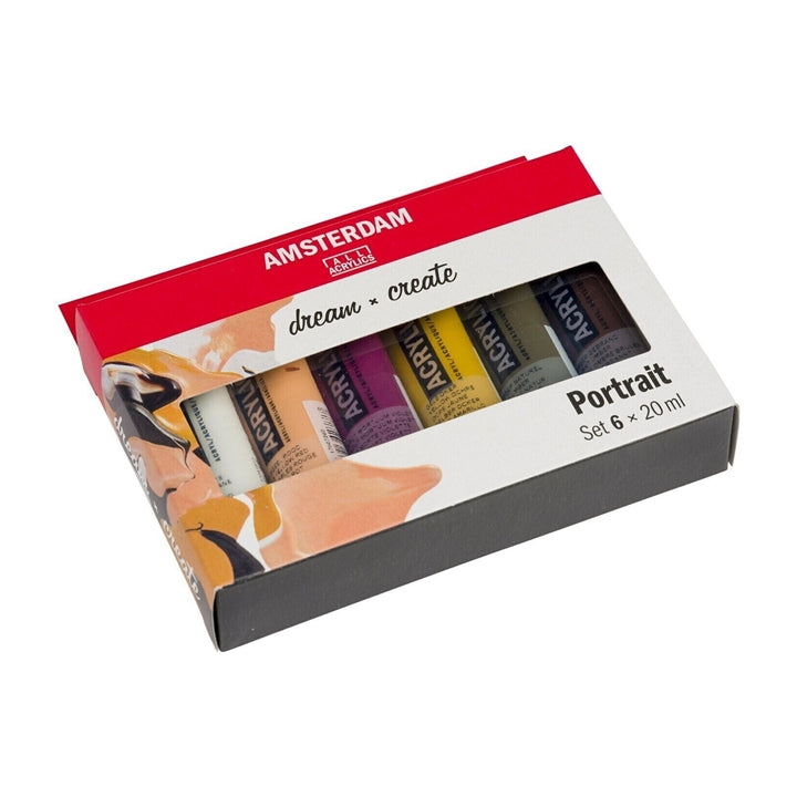 Set akrilnih barv AMSTERDAM dream and create Portrait 6 x 20 ml