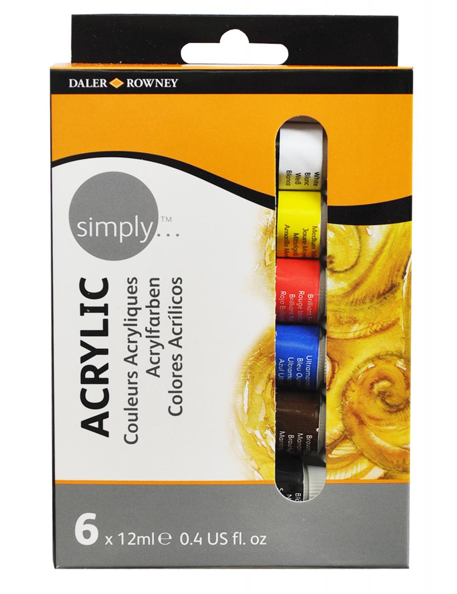 Set akrilnih barv Daler - Rowney - 6 x 12ml