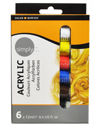 Set akrilnih barv Daler - Rowney - 6 x 12ml