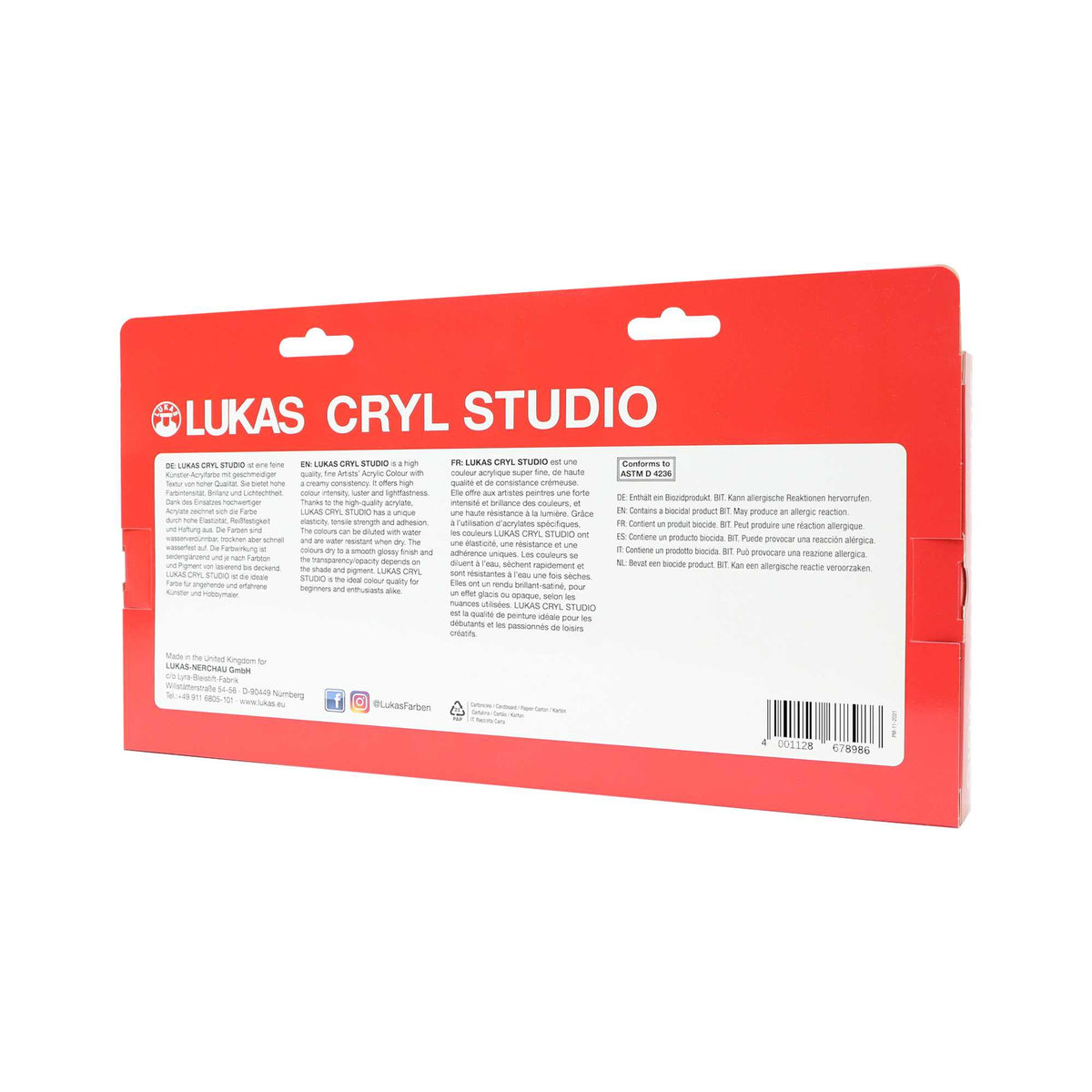 Set akrilnih barv LUKAS Cryl Studio 9 x 100 ml