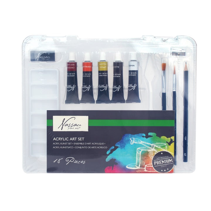 Set akrilnih barv Nassau Fine Art - 18 delni