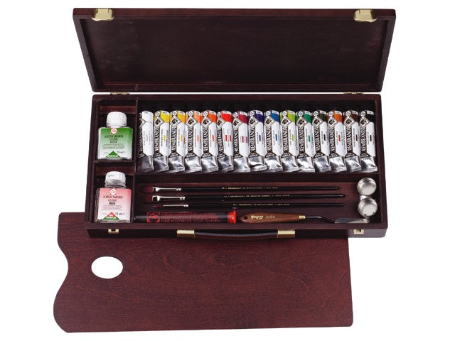 Set akrilnih barv Rembrandt Professional 15x40ml + pribor