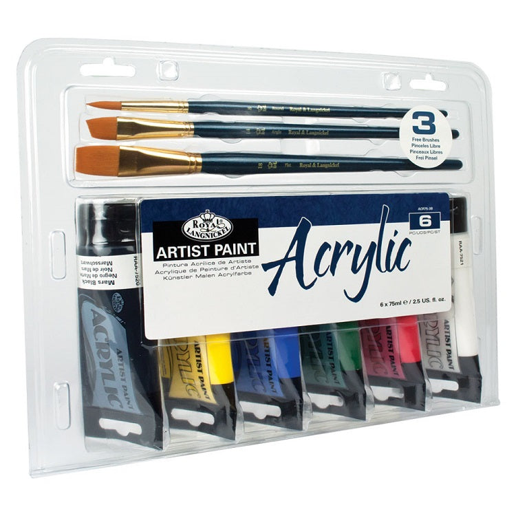 Set akrilnih barv Royal & Langnickel Essentials - 9 delni