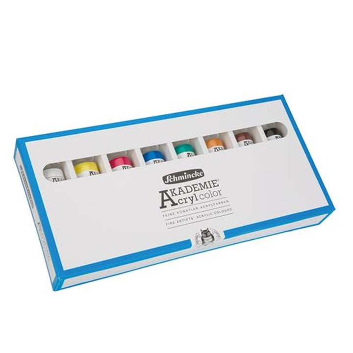 Set akrilnih barv v tubah Schmincke AKADEMIE 8 x 60 ml