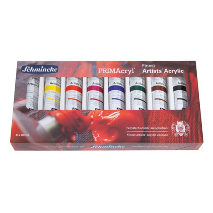 Set akrilnih barv v tubah Schmincke PRIMAcryl 8 x 60 ml