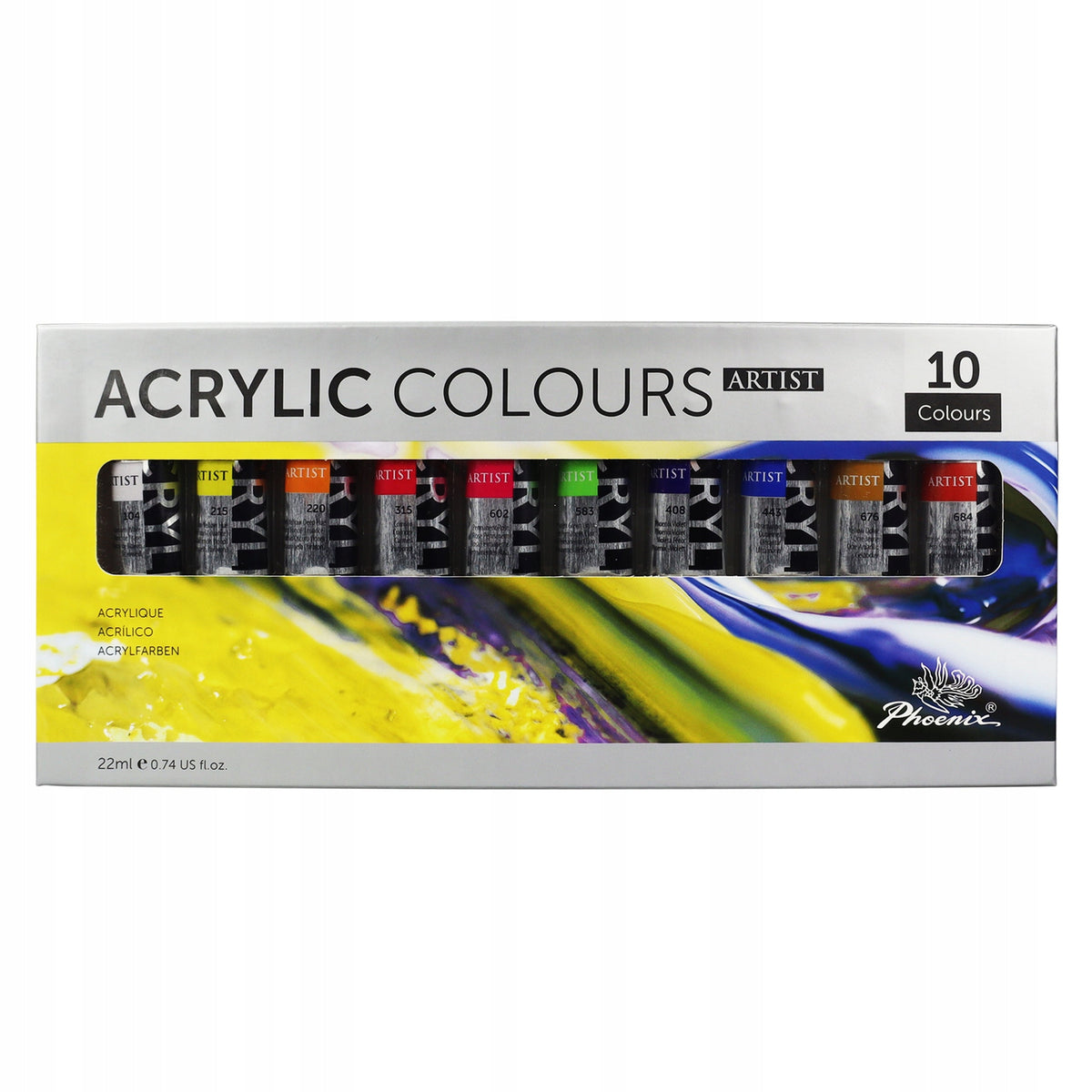 Set akrilnih boja Phoenix Artist 10 x 22 ml
